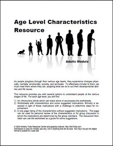 Adults Age Level Characteristics Module