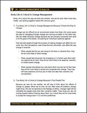 Change Management and Body Life