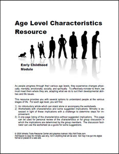 Early Childhood Age Level Characteristics Resource