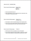 Leadership Ministry Manual
