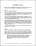 Leadership Ministry Manual Sample