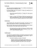 Reflection in Outreach Ministry Manual