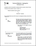 Apologetics in Outreach Ministry Manual