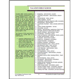 Sample page titled Vacation Bible School from the Ministry Handbook: Spiritual Gifts in Use