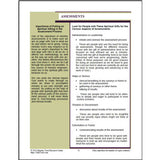Sample page titled Assessments from the Ministry Handbook: Spiritual Gifts in Use