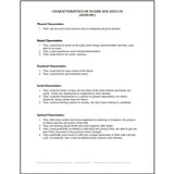 Page titled Characteristics of Older Age Adults from the Age Level Characteristics Adults Module