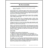 Sample page titled Be Accountable from Be-Attitudes for Teachers Devotional