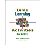 Cover of a teachers training resource titled Bible Learning Activities for Children