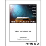 Cover for a teachers training resource titled Bible Teacher's Role
