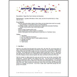 Sample page from the Celebrate the Month Youth Activity Curriculum titled January - Blessings to You