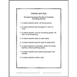 A sample page titled Creativity God's Style from the Creative Bible Teaching with Results Workbook