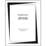 Cover page of a Bible teachers training document titled Discipline Issues with a sub-title of What to Do About Specific Challenges