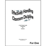 Cover of a Bible teachers training workbook titled Effectively Handling Classroom Discipline