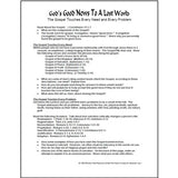 Page titled God's Good News to a Lost World from the Evangelizing the World Around Me Adult Discussion Guides