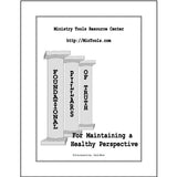 A cover for Discussion Guides Titled Foundational Pillars of Truth for Maintaining a Healthy Perspective