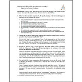 Page of Input for the teacher - facilitator Page from the ''What Ifs'' from the Garden of Gethsemane Discussion Guides
