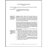 Sample page titled God's Design for the Church Lesson from the Everybody Has a Part Curriculum