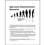 Cover of a Bible teachers training titled Age Level Characteristics Resource Grade School Module