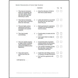 A page of Characteristics of Junior High Students