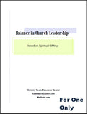 Balance in Church Leadership Based on Spiritual Gifting