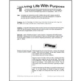 Page from the Living Life with Purpose Adult Curriculum