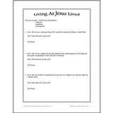 Handout page from the May Jesus Help Our Christmas Adult Curriculum titled Living as Jesus Lived