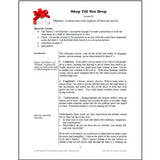 Page from the May Jesus Help Our Christmas Adult Curriculum titled Shop Till You Drop