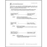Page for Personal Assessment from the Prayer Ministry Manual