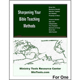 Cover for a Bible teachers training resource titled Sharpening Your Bible Teaching Methods