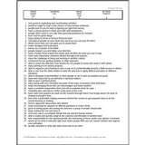 Sample page of the 20 Spiritual Gifts Test from the Everybody Has a Part Spiritual Gifts Tests Resource