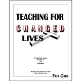Cover of a Bible Teachers Training Workbook Titled Teaching for Changed Lives