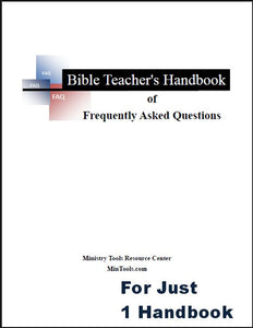 Bible Teacher's Handbook of Frequently Asked Questions