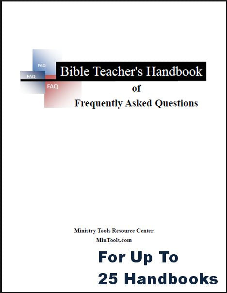 Bible Teacher's Handbook of Frequently Asked Questions