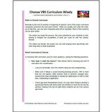 Page titled Choose VBS Curriculum Wisely from the Vacation Bible School Ministry Manual