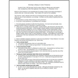 Page titled Worship is Being in God's Presence from the The Truth About Worship Discussion Guides