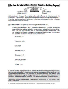 Effective Scripture Memorization