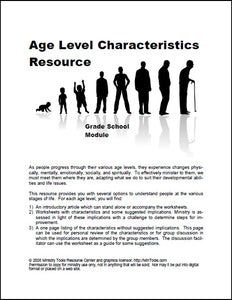Grade School Age Level Characteristics Module