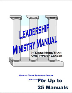 Leadership Ministry Manual for Your Team of Church Leaders