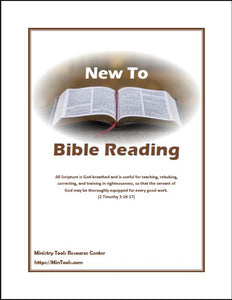 New to Bible Reading Discipleship Tool Download