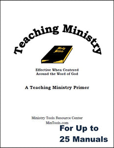 Teaching Ministry Manual for New & Prospective Bible Teachers