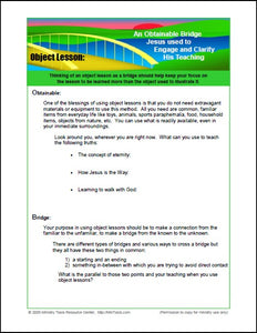 Opposition Object Lessons Object Lessons Tips - Bible Teaching Method – Ministry Tools Resource ...