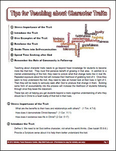 Teaching about Character Traits