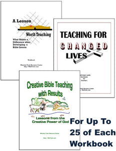 Bible Teachers Training Workbooks for Teaching Team