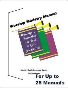 Worship Ministry Manual for Team or Leaders